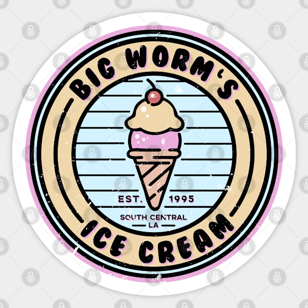 Big Worm's Ice Cream Sticker by deadright